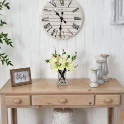 15 In. Artificial Magnolia Arrangement With Vase 17 15 In. Artificial Magnolia Arrangement With Vase -Artificial nearly natural artificial flowers 4534 wh 31 1000