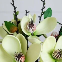 15 In. Artificial Magnolia Arrangement With Vase 14 15 In. Artificial Magnolia Arrangement With Vase -Artificial nearly natural artificial flowers 4534 wh 44 1000