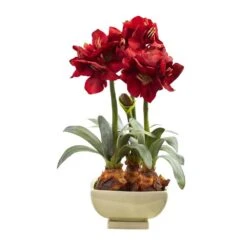 26 In. Artificial Amaryllis Arrangement With Vase 9 26 In. Artificial Amaryllis Arrangement With Vase -Artificial nearly natural artificial flowers 4536 rd 31 1000