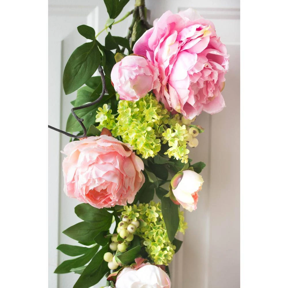 24 In. Artificial Mixed Peony And Hydrangea Teardrop 7 24 In. Artificial Mixed Peony And Hydrangea Teardrop - Image 5