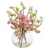 14 In. Artificial Cherry Blossom In Large Vase -Artificial nearly natural artificial flowers 4572 64 1000
