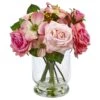 10 In. Artificial Rose And Berry Arrangement 2 10 In. Artificial Rose And Berry Arrangement -Artificial nearly natural artificial flowers 4573 64 1000