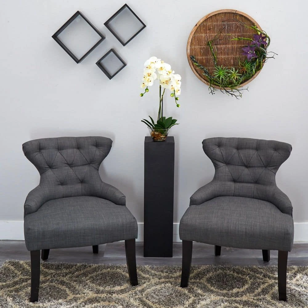 Double Phalaenopsis With Glass Vase Silk Flower Artificial Arrangement 10 Double Phalaenopsis With Glass Vase Silk Flower Artificial Arrangement - Image 8