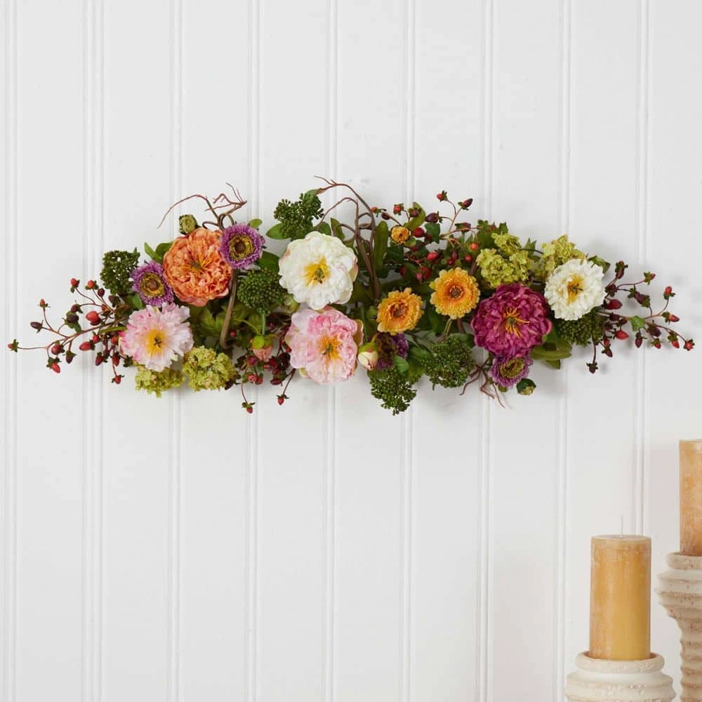 3 Ft. Artificial Peony Centerpiece Silk Flower Arrangement 9 3 Ft. Artificial Peony Centerpiece Silk Flower Arrangement - Image 7