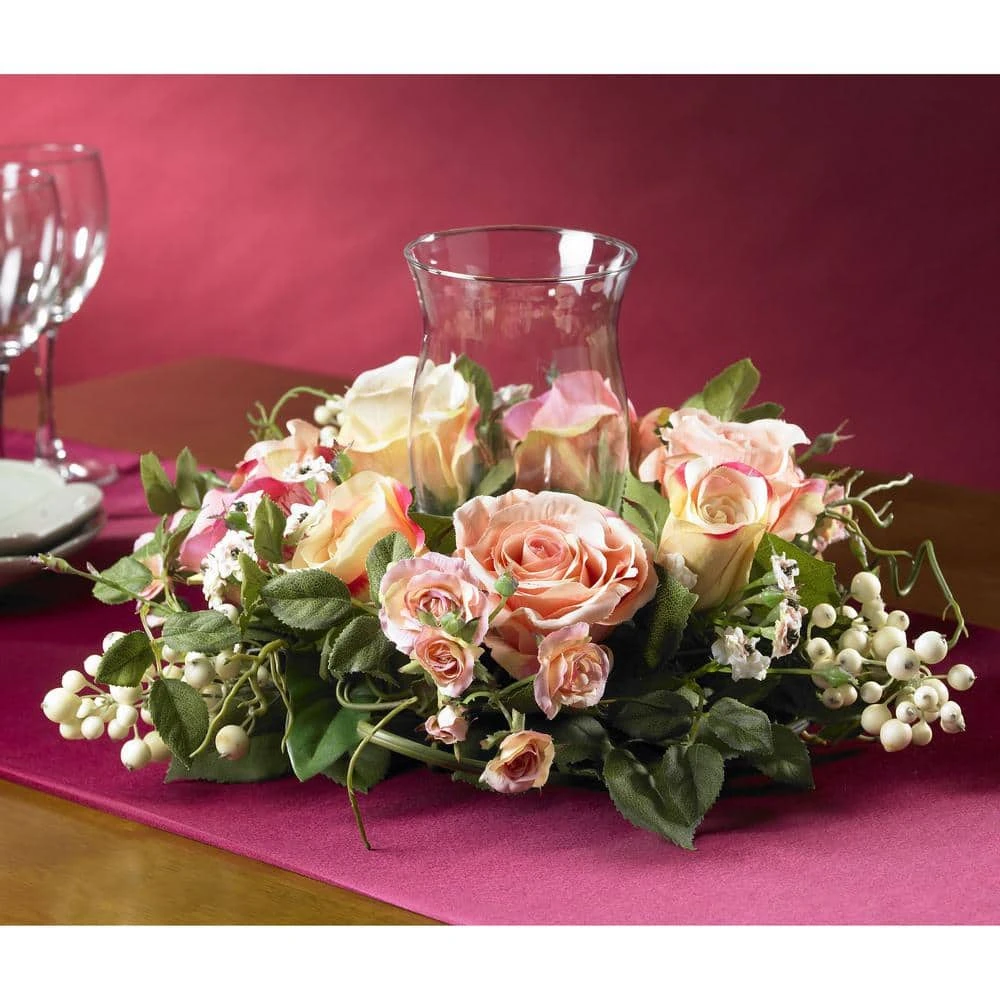 2 In. Artificial Rose Candelabrum Silk Flower Arrangement 6 2 In. Artificial Rose Candelabrum Silk Flower Arrangement - Image 4