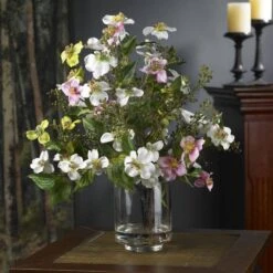 Dogwood Silk Flower Artificial Arrangement 6 Dogwood Silk Flower Artificial Arrangement -Artificial nearly natural artificial flowers 4687 c3 1000