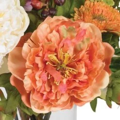 10 In. Artificial Peony Silk Arrangement -Artificial nearly natural artificial flowers 4689 a0 1000