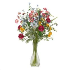 25 In. Artificial H Assorted Veranda Garden Silk Flower Arrangement 7 25 In. Artificial H Assorted Veranda Garden Silk Flower Arrangement -Artificial nearly natural artificial flowers 4696 31 1000