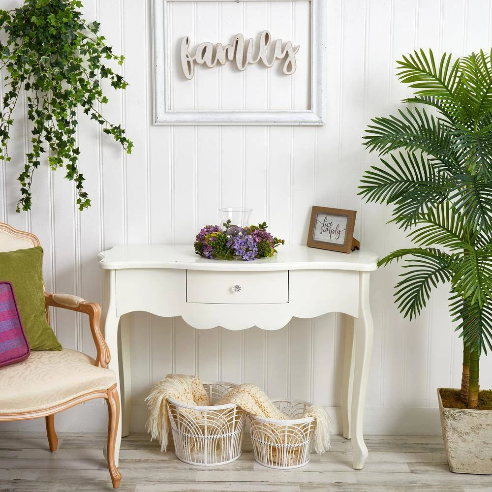 7 In. Artificial H Pastel Mixed Hydrangea Candelabrum Silk Arrangement 5 7 In. Artificial H Pastel Mixed Hydrangea Candelabrum Silk Arrangement - Image 3