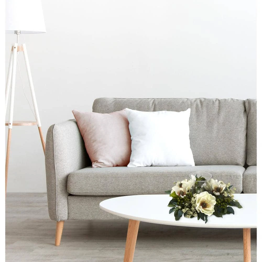 6.5 In. Artificial H White Magnolia Candelabrum Silk Flower Arrangement 6 6.5 In. Artificial H White Magnolia Candelabrum Silk Flower Arrangement - Image 4