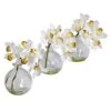 8 In. Artificial H White Cymbidium With Vase Silk Flower Arrangement (Set Of 3) 2 8 In. Artificial H White Cymbidium With Vase Silk Flower Arrangement (Set Of 3) -Artificial nearly natural artificial flowers 4797 64 1000