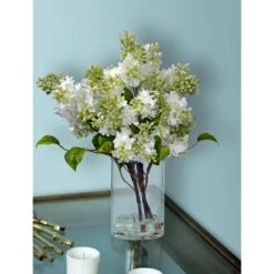 15 In. Artificial H White Lilac Silk Flower Arrangement 31 15 In. Artificial H White Lilac Silk Flower Arrangement -Artificial nearly natural artificial flowers 4805 31 1000