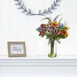 Artificial Spring Garden Floral With Vase 9 Artificial Spring Garden Floral With Vase -Artificial nearly natural artificial flowers 4822 31 1000