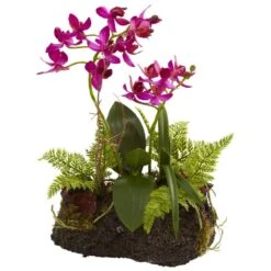 Artificial Orchid Island (Set Of 2) 8 Artificial Orchid Island (Set Of 2) -Artificial nearly natural artificial flowers 4835 s2 4f 1000