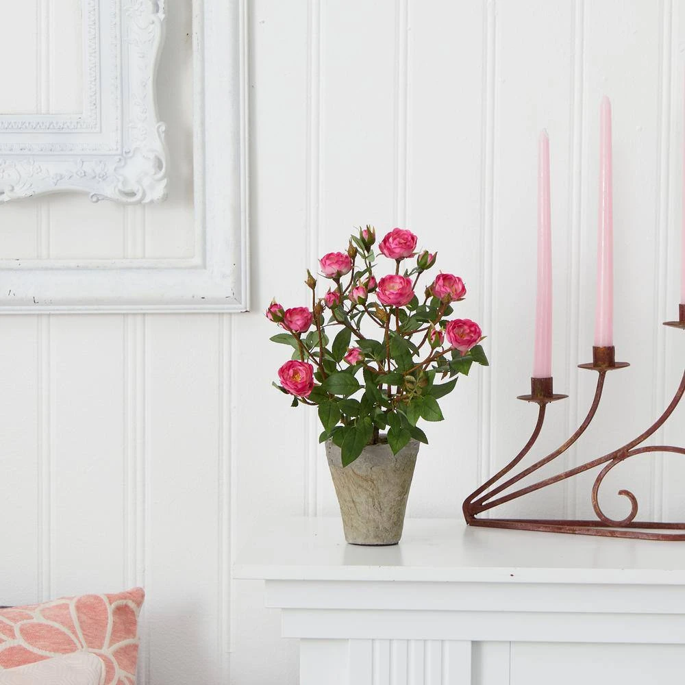 Indoor 14 In. Artificial French Rose Garden 5 Indoor 14 In. Artificial French Rose Garden - Image 3