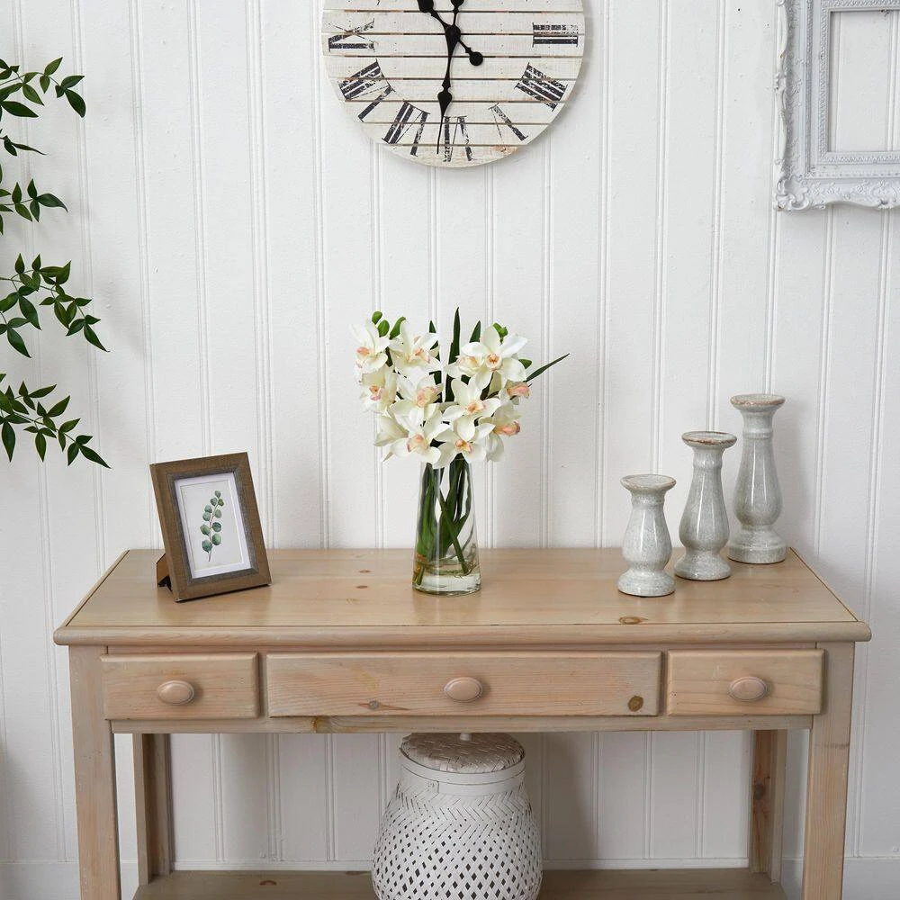 Artificial Cymbidium Orchid With Vase 5 Artificial Cymbidium Orchid With Vase - Image 3