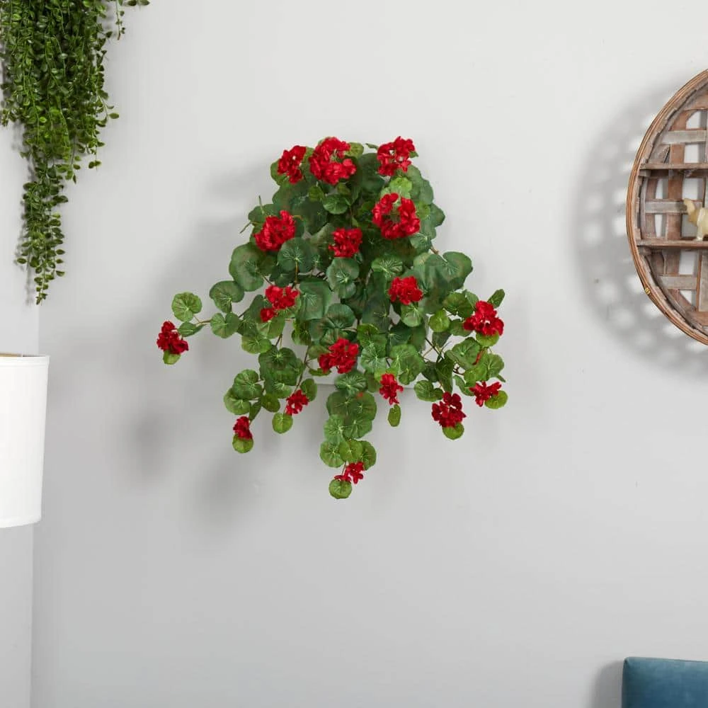 Indoor 26 In. Geranium Artificial Plant (2-Set) 5 Indoor 26 In. Geranium Artificial Plant (2-Set) - Image 3