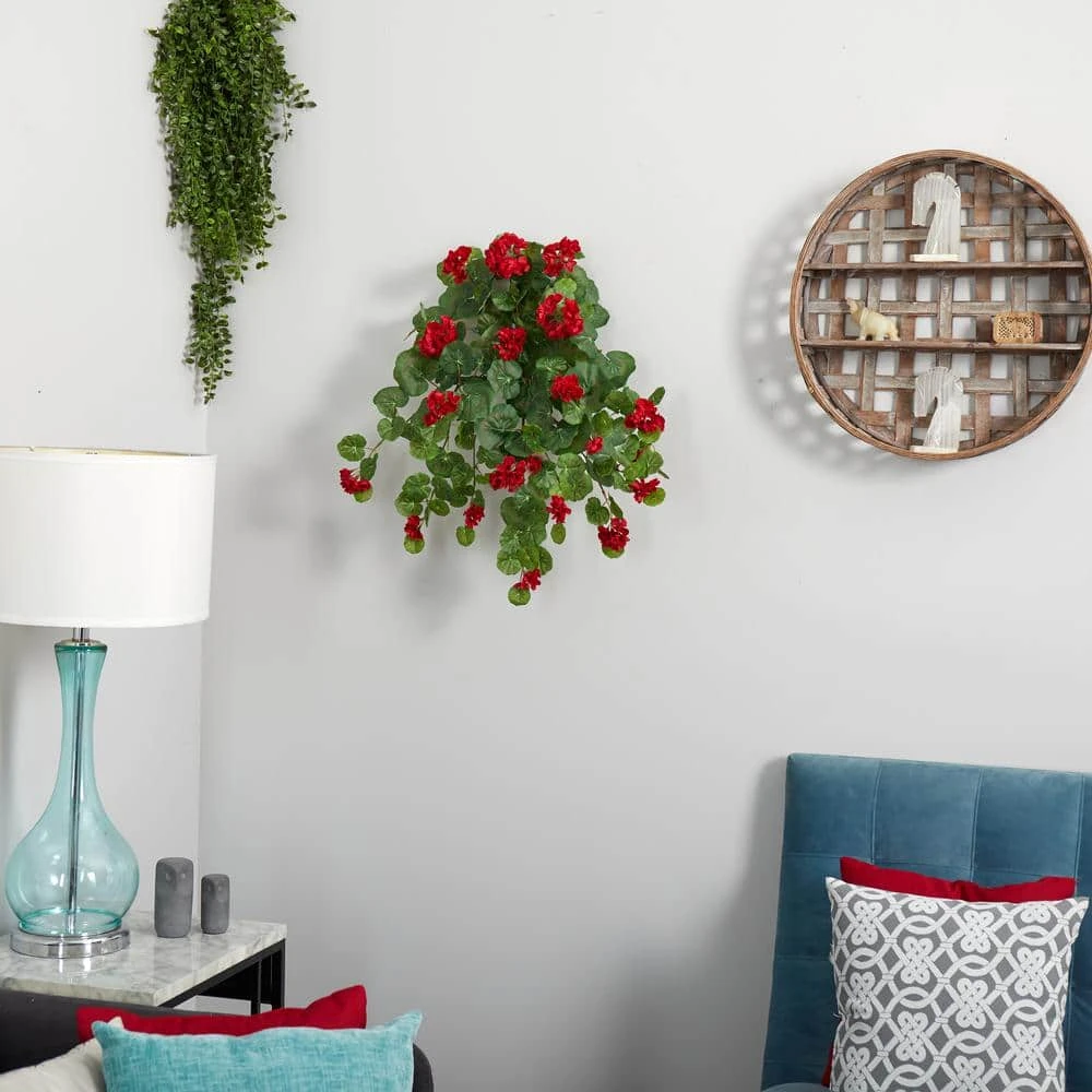 Indoor 26 In. Geranium Artificial Plant (2-Set) 4 Indoor 26 In. Geranium Artificial Plant (2-Set) - Image 2