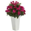 Bougainvillea Artificial Plant In White Tower Planter 2 Bougainvillea Artificial Plant In White Tower Planter -Artificial nearly natural artificial flowers 6374 64 1000