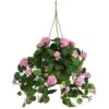 24 In. Artificial Geranium Floral Arrangement In Hanging Basket 2 24 In. Artificial Geranium Floral Arrangement In Hanging Basket -Artificial nearly natural artificial flowers 6609 pk 64 1000