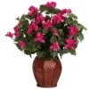24.5 In. Artificial H Green Bougainvillea With Vase Silk Plant 2 24.5 In. Artificial H Green Bougainvillea With Vase Silk Plant -Artificial nearly natural artificial flowers 6652 64 1000