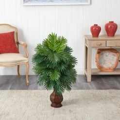 37 In. Artificial H Green Areca Palm With Urn Silk Plant 12 37 In. Artificial H Green Areca Palm With Urn Silk Plant -Artificial nearly natural artificial flowers 6661 44 1000