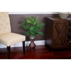 37 In. Artificial H Green Areca Palm With Urn Silk Plant 10 37 In. Artificial H Green Areca Palm With Urn Silk Plant -Artificial nearly natural artificial flowers 6661 4f 1000
