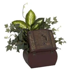 20 In. Artificial H Green African Violet, Dieffenbachia And Ivy With Chest Silk Plant 9 20 In. Artificial H Green African Violet, Dieffenbachia And Ivy With Chest Silk Plant -Artificial nearly natural artificial flowers 6684 4f 1000