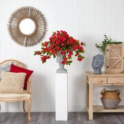 Artificial Bougainvillea With Urn UV Resistant (Indoor/Outdoor) 10 Artificial Bougainvillea With Urn UV Resistant (Indoor/Outdoor) -Artificial nearly natural artificial flowers 6839 rd 1f 1000