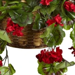 Artificial Geranium Hanging Basket -Artificial nearly natural artificial flowers 6857 rd 4f 1000