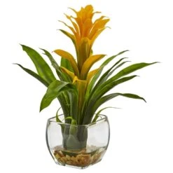 Artificial Bromeliad With Vase Arrangement -Artificial nearly natural artificial flowers 6897 yl 31 1000