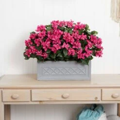 Indoor 30 In. Bougainvillea Artificial Plant In Stone Planter 7 Indoor 30 In. Bougainvillea Artificial Plant In Stone Planter -Artificial nearly natural artificial flowers 8058 31 1000