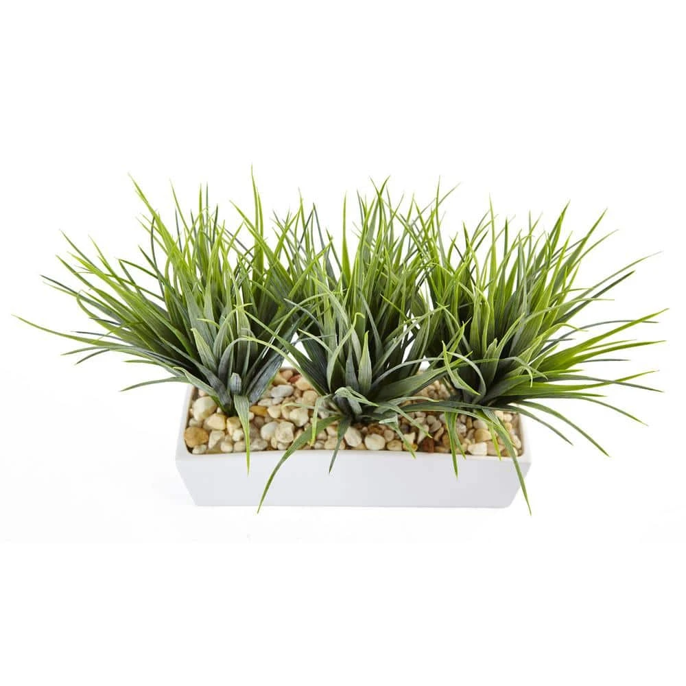 12 In. Artificial Vanilla Grass In Rectangular Planter 5 12 In. Artificial Vanilla Grass In Rectangular Planter - Image 3