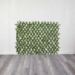 Expandable 58 In. H Podocarpus Artificial Privacy Fence Panel Hedge - UV Resistant And Waterproof -Artificial nearly natural artificial hedges 4235 31 1000