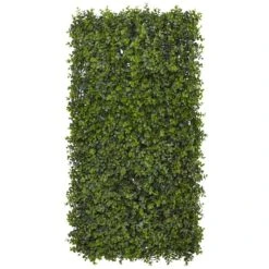 Indoor 12 In. W X 12 In. H Artificial Eucalyptus Privacy Panel Hedge Mat (Set Of 8)