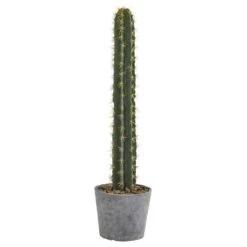41 In. Cactus In Stone Planter Artificial Plant