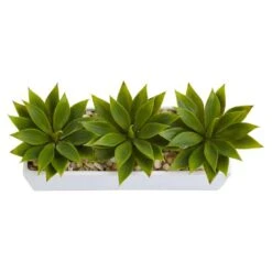 7 In. Artificial Agave Succulent In Rectangular Planter 10 7 In. Artificial Agave Succulent In Rectangular Planter -Artificial nearly natural artificial succulents 6916 4f 1000