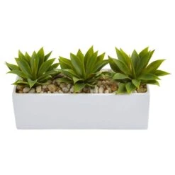 7 In. Artificial Agave Succulent In Rectangular Planter 9 7 In. Artificial Agave Succulent In Rectangular Planter -Artificial nearly natural artificial succulents 6916 c3 1000