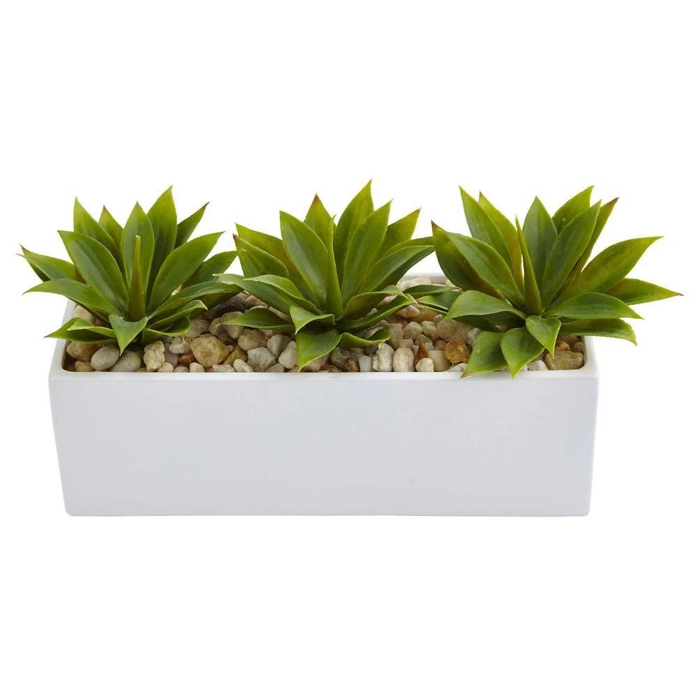7 In. Artificial Agave Succulent In Rectangular Planter 4 7 In. Artificial Agave Succulent In Rectangular Planter - Image 3