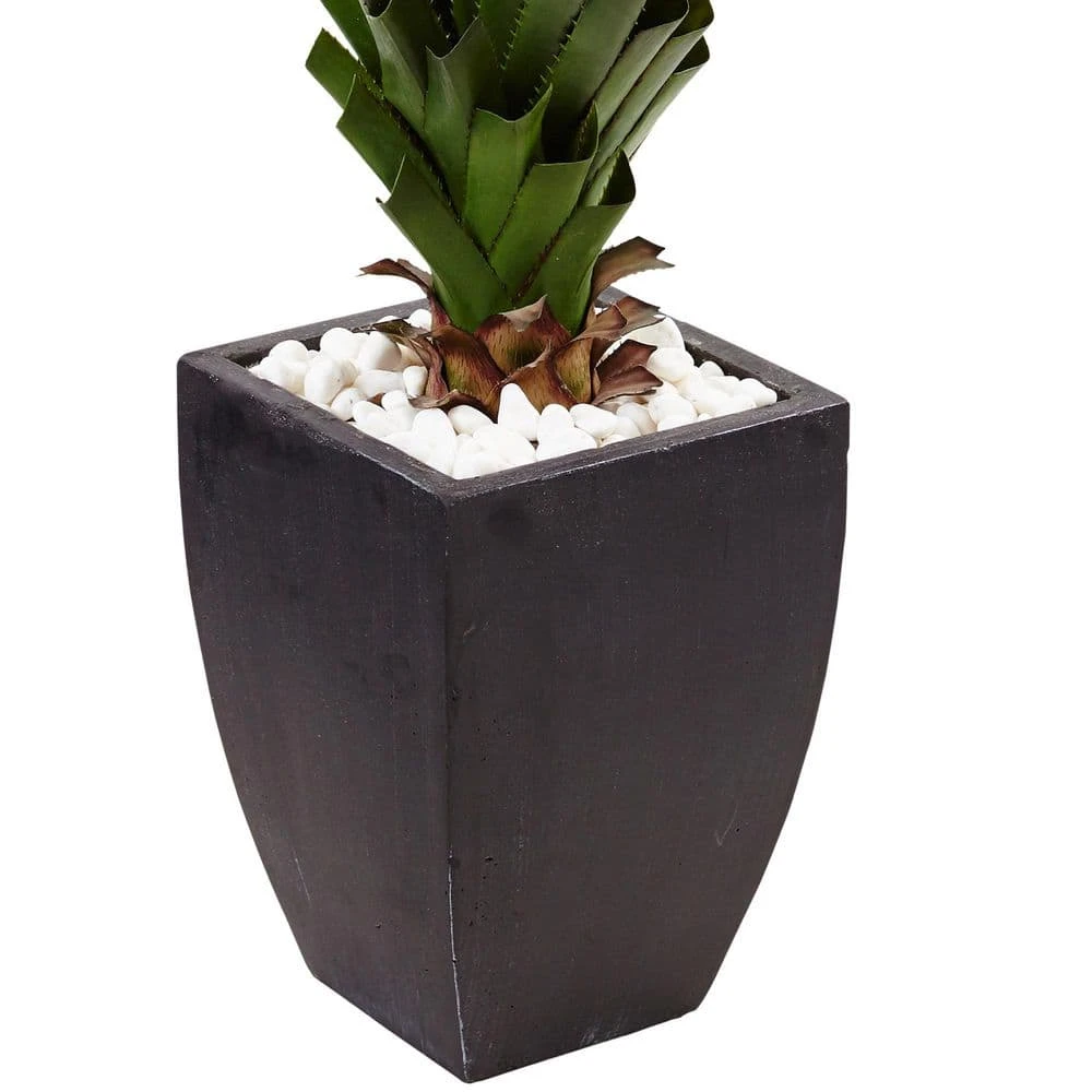 Indoor/Outdoor Spiked Agave Artificial Plant In Black Planter 5 Indoor/Outdoor Spiked Agave Artificial Plant In Black Planter - Image 3