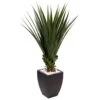 Indoor/Outdoor Spiked Agave Artificial Plant In Black Planter -Artificial nearly natural artificial succulents 6964 64 1000