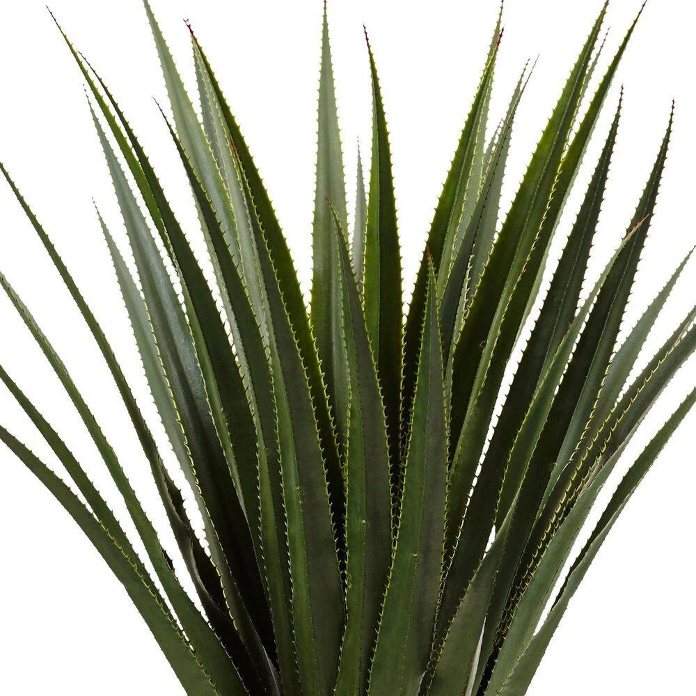 Indoor/Outdoor Spiked Agave Artificial Plant In Black Planter 4 Indoor/Outdoor Spiked Agave Artificial Plant In Black Planter - Image 2