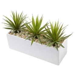 Indoor Mini Agave Artificial Plant In Rectangular Ceramic 16 Indoor Mini Agave Artificial Plant In Rectangular Ceramic -Artificial nearly natural artificial succulents 6974 4f 1000