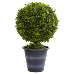 23 In. Artificial Boxwood Ball Topiary