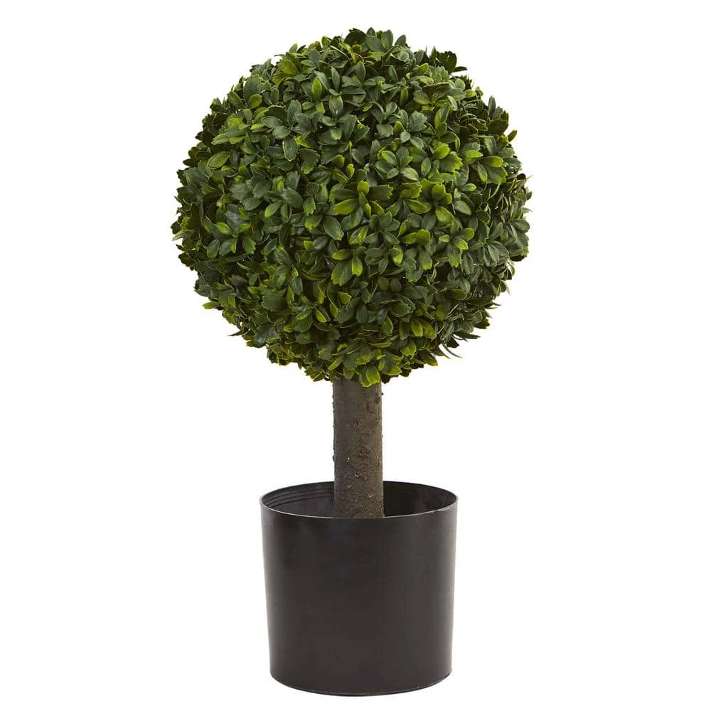 21 In. Boxwood Ball Topiary Artificial Tree 3 21 In. Boxwood Ball Topiary Artificial Tree