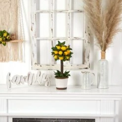 Lemon Ball Artificial Topiary Arrangement 11 Lemon Ball Artificial Topiary Arrangement -Artificial nearly natural artificial topiaries 4865 1f 1000