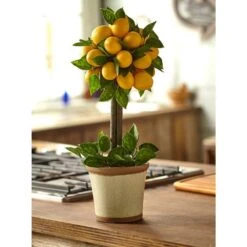 Lemon Ball Artificial Topiary Arrangement 12 Lemon Ball Artificial Topiary Arrangement -Artificial nearly natural artificial topiaries 4865 44 1000