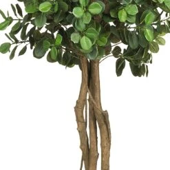 5.5 Ft. Artificial Green Eucalyptus Double Ball Topiary Silk Tree 8 5.5 Ft. Artificial Green Eucalyptus Double Ball Topiary Silk Tree -Artificial nearly natural artificial topiaries 5248 4f 1000