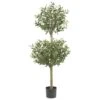 4.5 Ft. Artificial Green Olive Double Topiary Silk Tree 1 4.5 Ft. Artificial Green Olive Double Topiary Silk Tree -Artificial nearly natural artificial topiaries 5309 64 1000