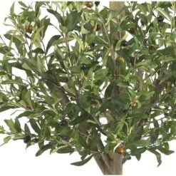 4.5 Ft. Artificial Green Olive Double Topiary Silk Tree -Artificial nearly natural artificial topiaries 5309 fa 1000